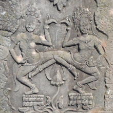 第一回廊のレリーフ（バイヨン寺院）デバター 