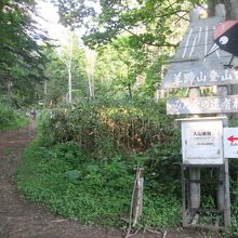 自然公園からの登山口です