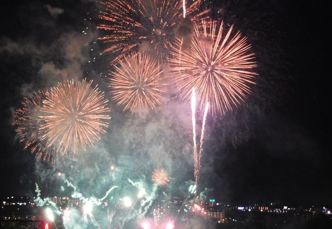 黄門祭りの初日は花火大会です。