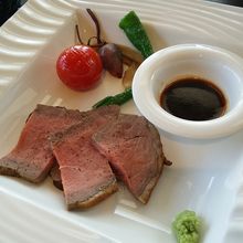 ランチのローストビーフ