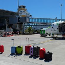 ビンター・カナリア航空で到着したテネリフェ・ノルテ空港の外観