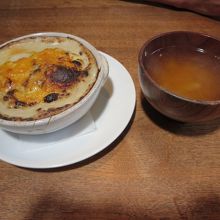 ドリアとお味噌汁