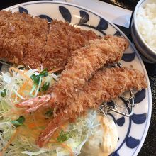 ロースカツとエビフライ