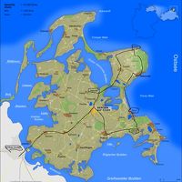 リューゲン島の地図