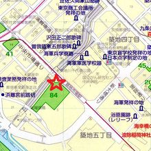 東京国税局前に、海図及び海洋調査発祥の地の標識があります。