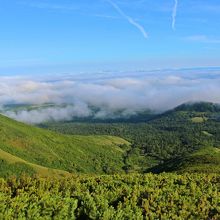 利尻山6合目から眺めるポン山
