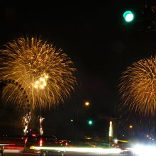 国道のそばで撮影