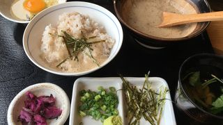 自然薯の朝食に大満足