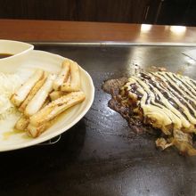 イカ焼きとお好み焼き