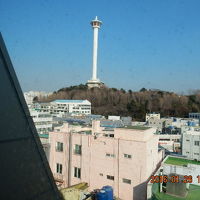 釜山タワー見えました
