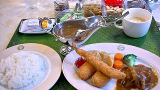 落ち着いた雰囲気の中で老舗のカレーを味わう