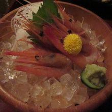 南蛮エビの刺身