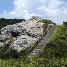 駐車場への階段