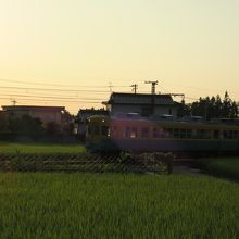 夕方の電車