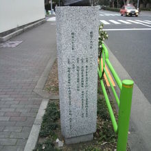 暁星学園発祥の地の碑の右側面です。学園発祥の沿革の説明です。