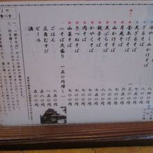 お蕎麦メニューです。