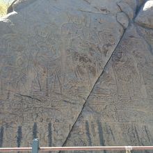 石壁に彫られた金剛界五仏