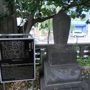 江戸時代に活躍された絵師・俳人のお墓です