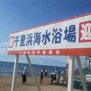 千里浜なぎさドライブウェイの北寄りに位置する海水浴場