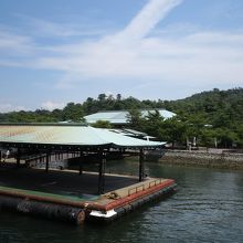 船から見た宮島桟橋
