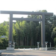 大きな鳥居があります