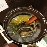 アワビの踊り焼き。柔らかくて美味しかった