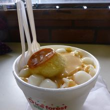 カスタードのせのシェイブアイスがおいしかった