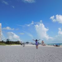 ホテルの後ろ正面がマイアミビーチである。