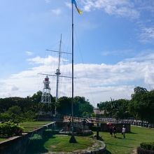 帆船に見えたマスト