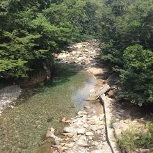 上下線連絡通路の河川