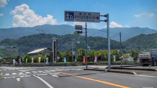 温泉が大きな道の駅でした