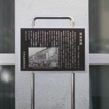 京橋税務署に立っている新富座跡の標識です。平成通り沿いです。