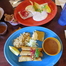 注文したFish taquitosとＦsh brrito