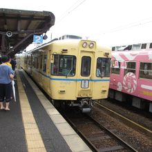 川跡駅で出雲電車前行きに乗り換え