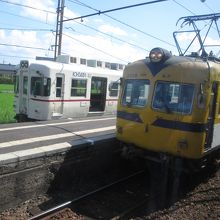 川跡駅での車両から