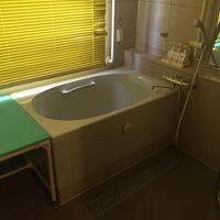 車いす対応。シャワーカーテンはありません