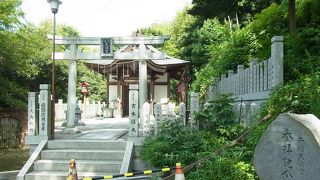 男山の中腹にあります。