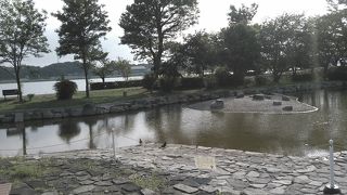 手賀沼のほとりにある公園