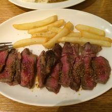 レアステーキです