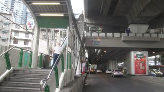 地上から駅ホームまでの階段