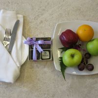 ウェルカムフルーツと、ウェルカムスイーツのチョコレートです