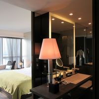 客室に入ればいきなりのバスルーム、スタンド付とは珍しい！