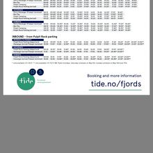 フェリー、バスのセットの時刻表