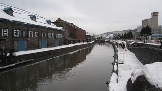 雪が似合う小樽運河！