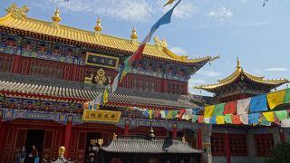 屋根が金色のお寺