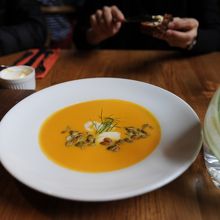 パンプキンスープです！優しい味です。