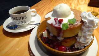 ハンズカフェのパンケーキ