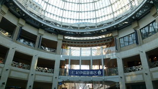 ドームの天井からは明るい日差しが入っています！