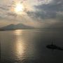 テラスからナポリ湾の絶景が一望できる