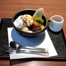 デザートの西洋あんみつ